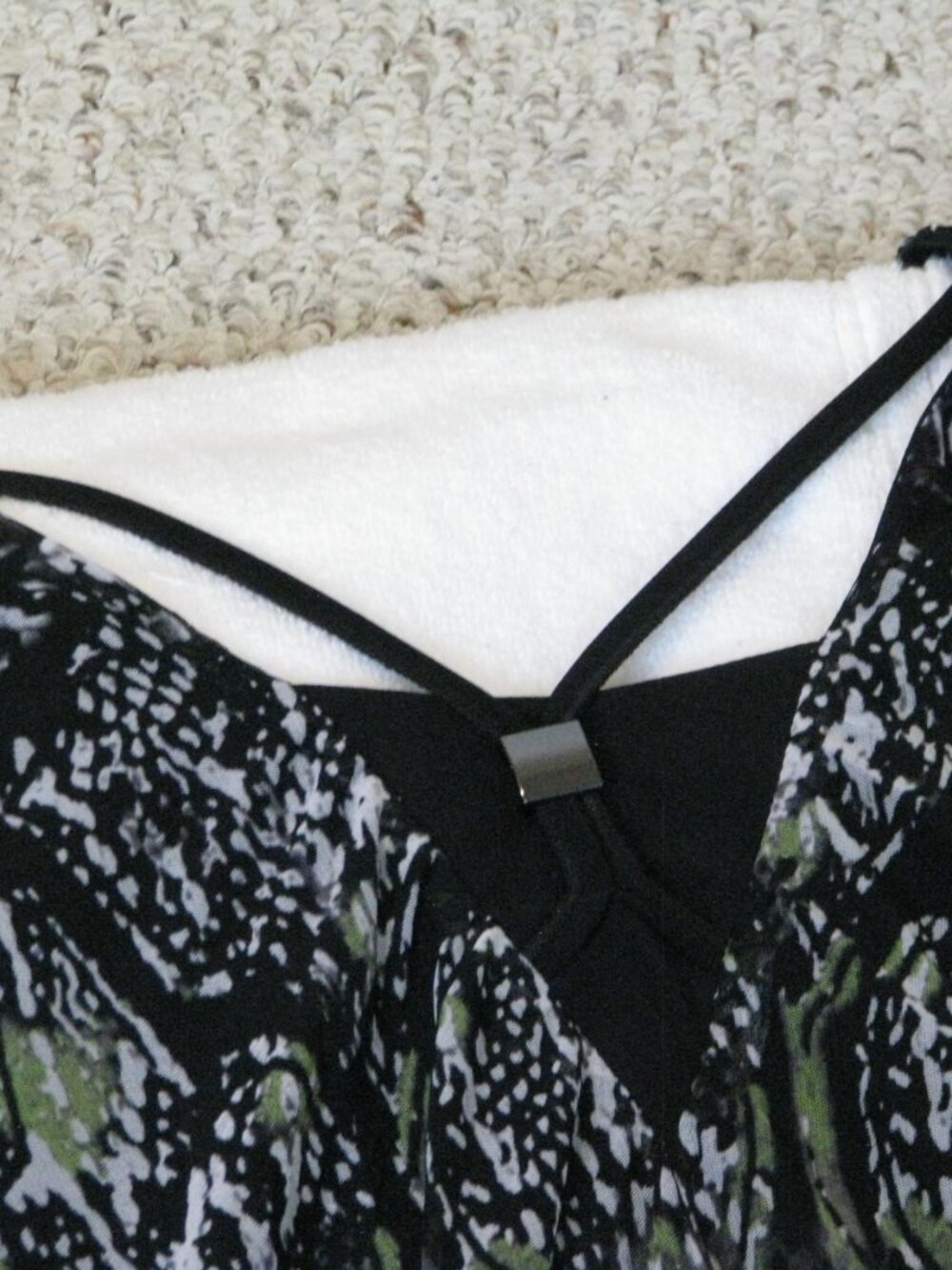 Picadilly Black and Green Midi Sleeveless Dress - Picture 3 of 9